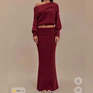 NWT MESHKI Charlotte Knit Skirt Set!